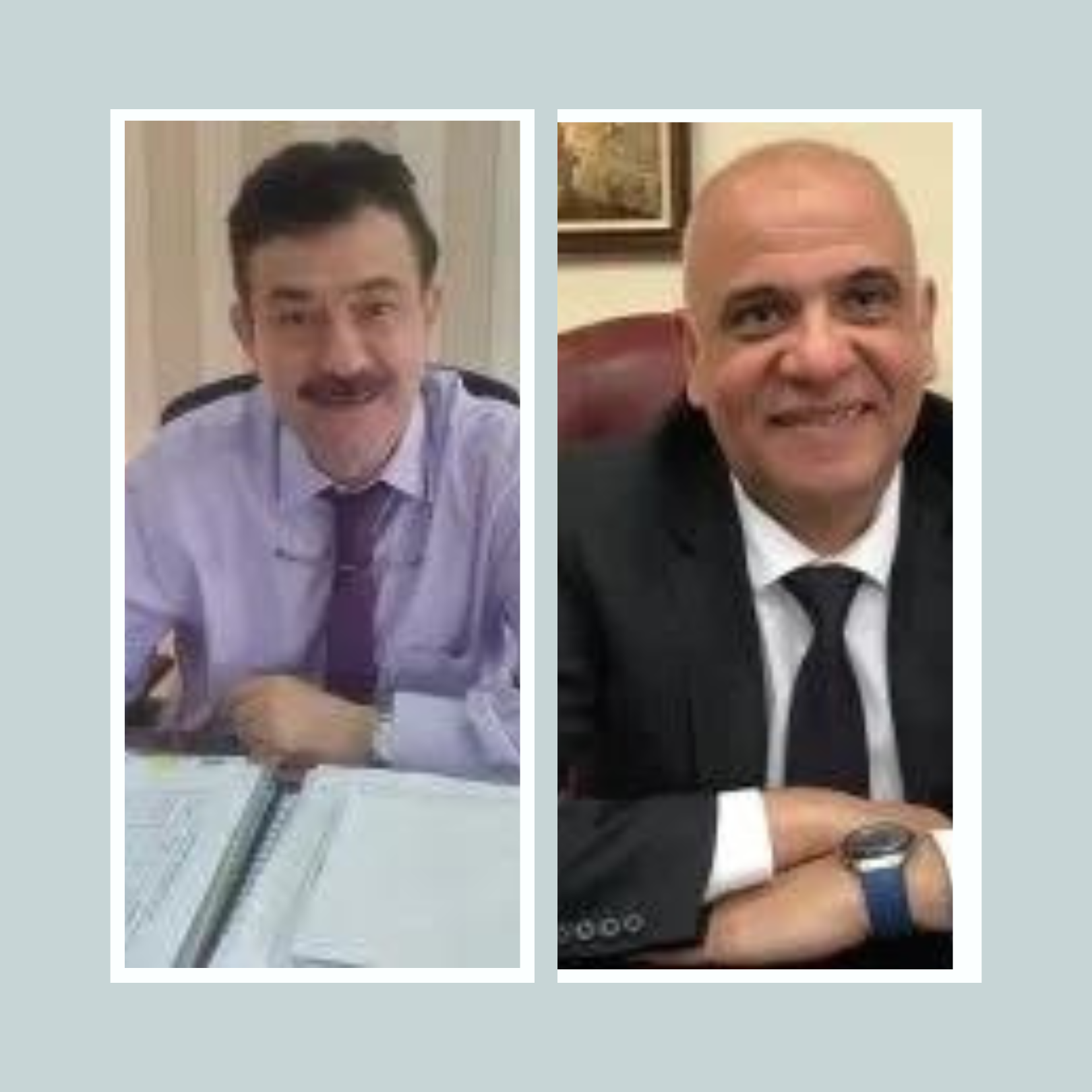 منشور إنستجرام كولاج صور لأسرة تصميم بسيط مربعات أزرق فاتح وأبيض