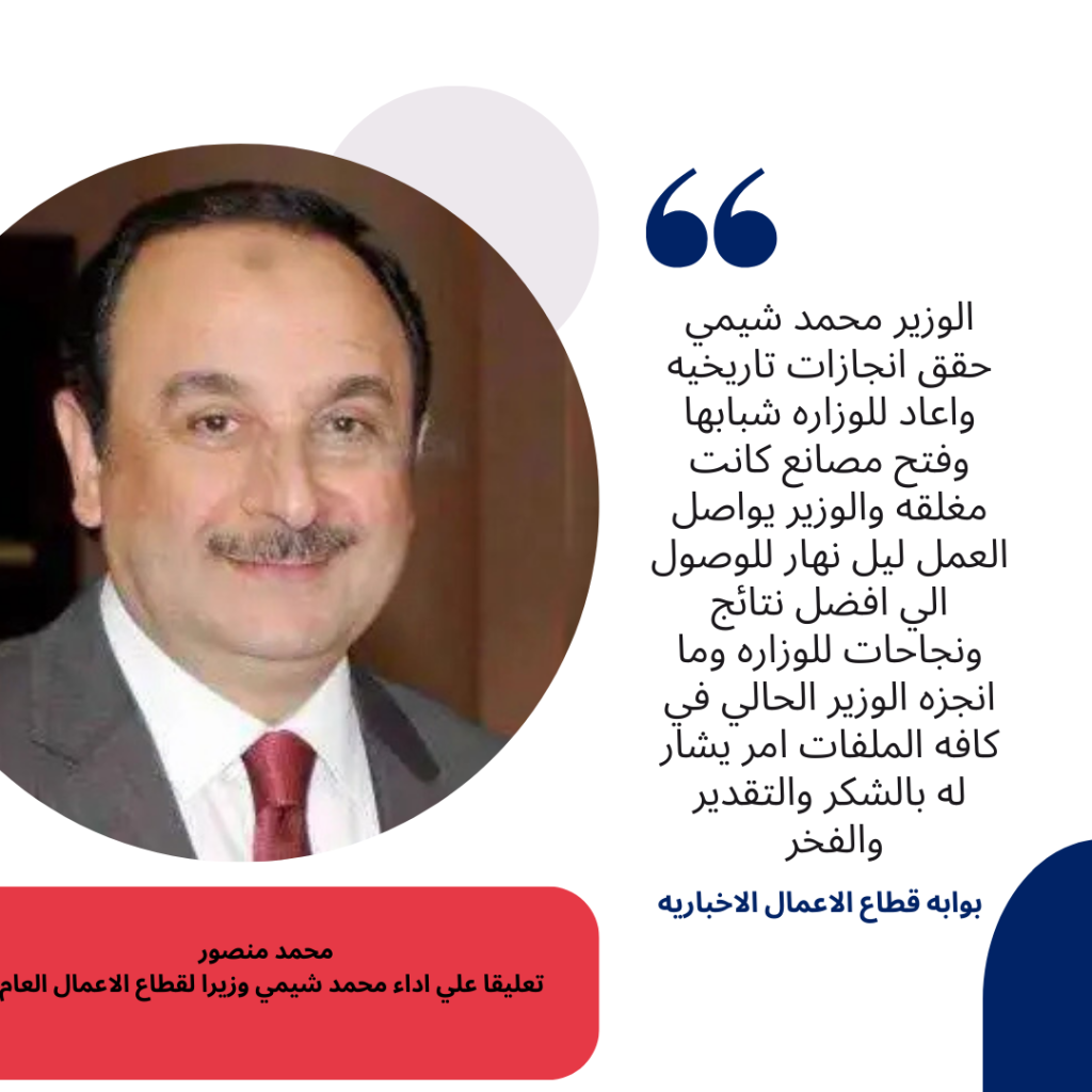 محمد منصور/ أستمرار وزير قطاع الاعمال م - محمد شيمي في منصبه لولايه ثانيه في الحكومه القادمه لاستكمال مسيره الانجازات 3 Red and Blue Modern Elegant Brand Manager Testimonial Instagram Post 2